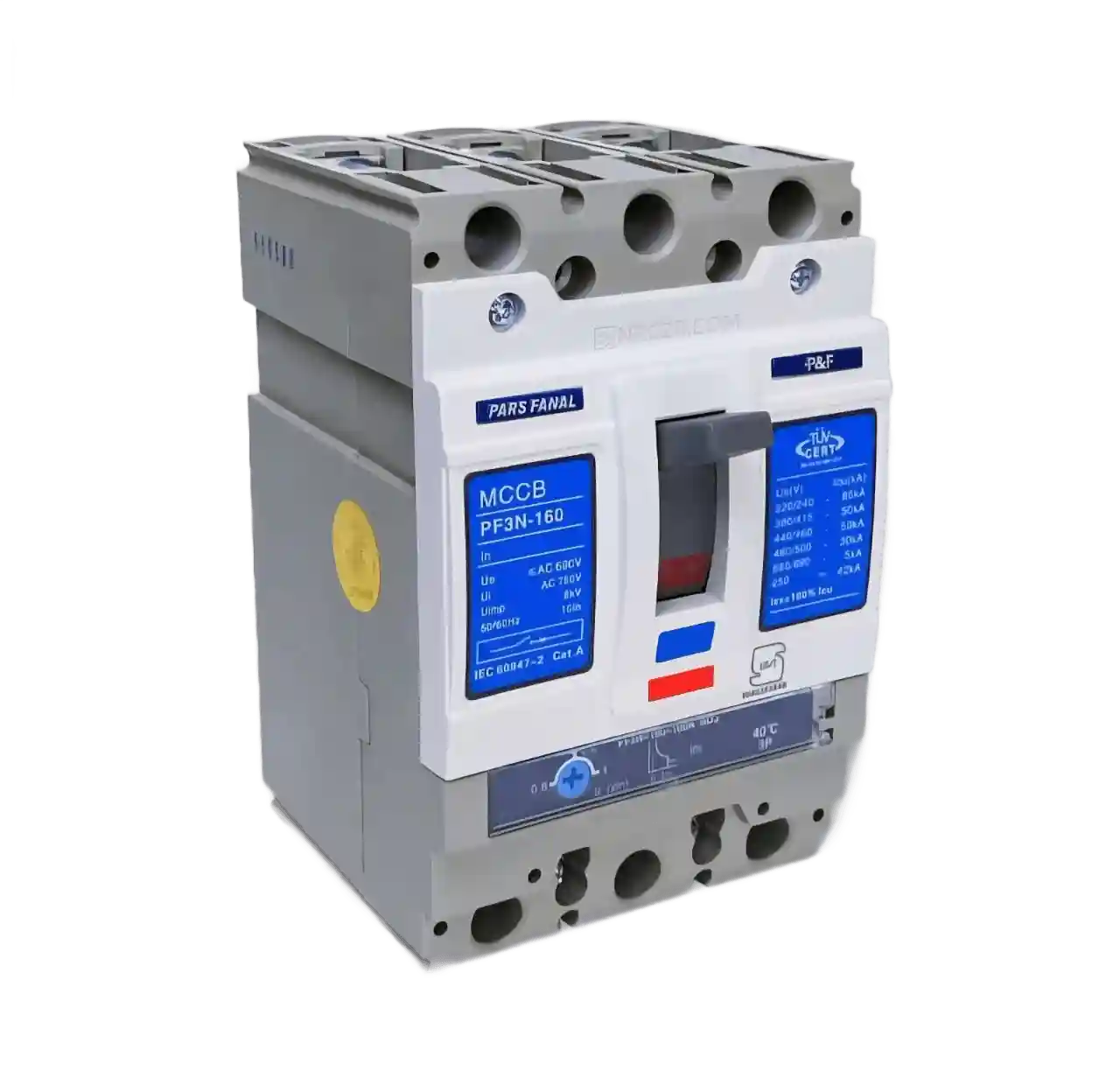 کلید اتوماتیک قابل تنظیم 1250 آمپر پارس فانال PF3N-Adj (70kA)